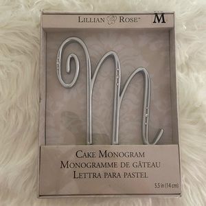 Lillian Rose Monogram Cake Topper “M”